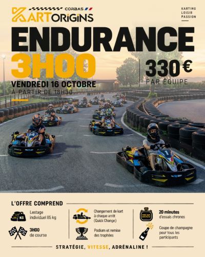 Endurance 3H00 — vendredi 16 octobre